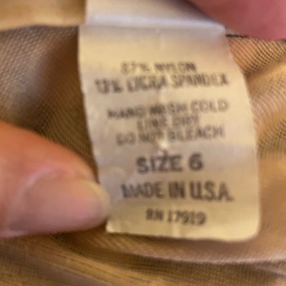 Elegant Dark Blue and White Polka Dot One Piece Swimsuit with Pink Accents - Picture 5 of 5